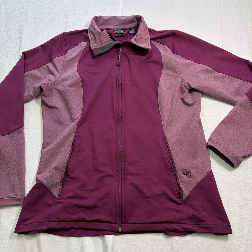 Mountain Hardwear Jacket Women's XL  Purple Polyester Raglan Long Sleeve Fullzip